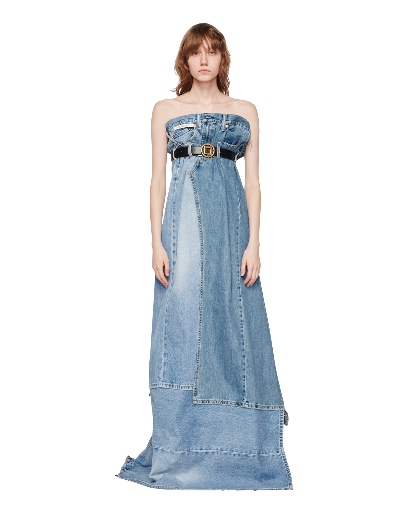 Denim Tube Dress Top (Blue)