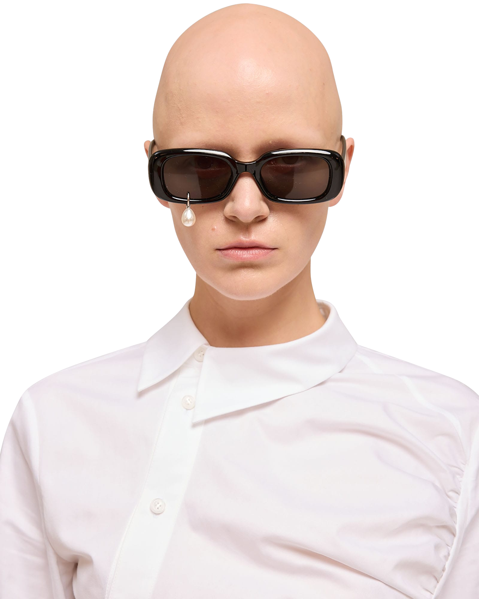 Pearl Tear Square Sunglasses (Black) Pearl Tear Square Sunglasses (Black)