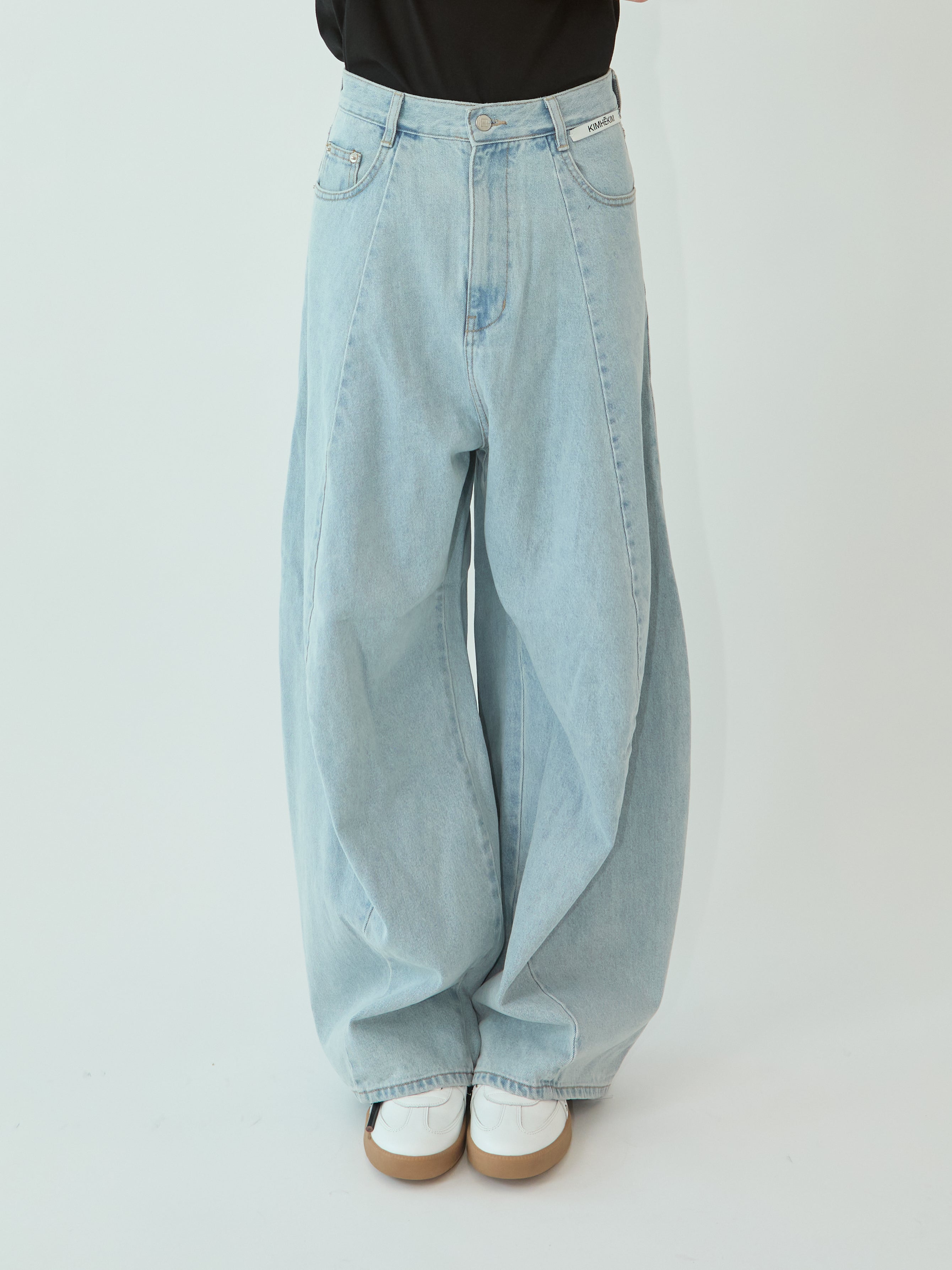 Balloon Denim Pants (Sky Blue)
