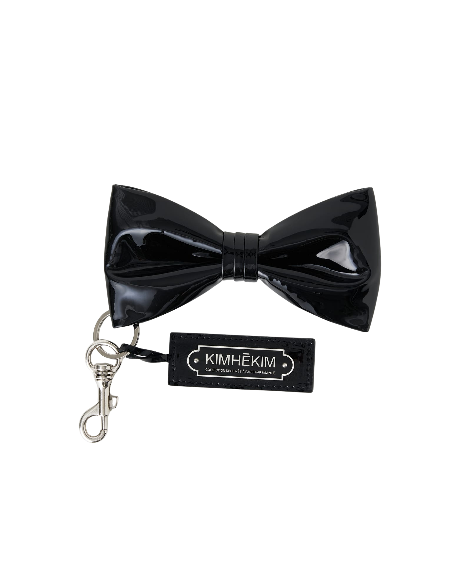 Leather Monroe Logo Key Ring (Black)