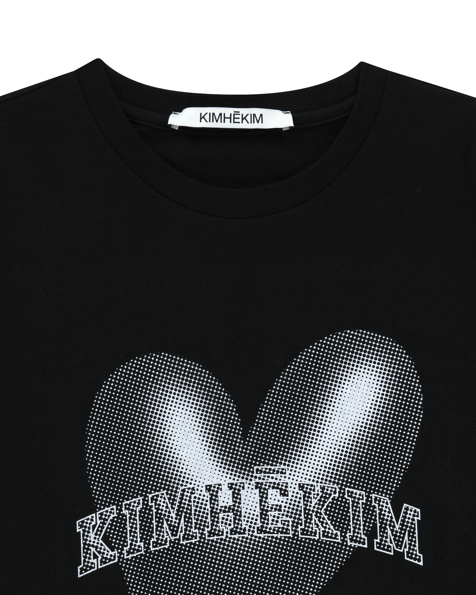[KIMHEKIM]LOGO T-SHIRT WITH PEARL EMBELLISHMENT/追跡付 Logo T-Shirt With Pearl Embellishment (White) - KIMHĒKIM