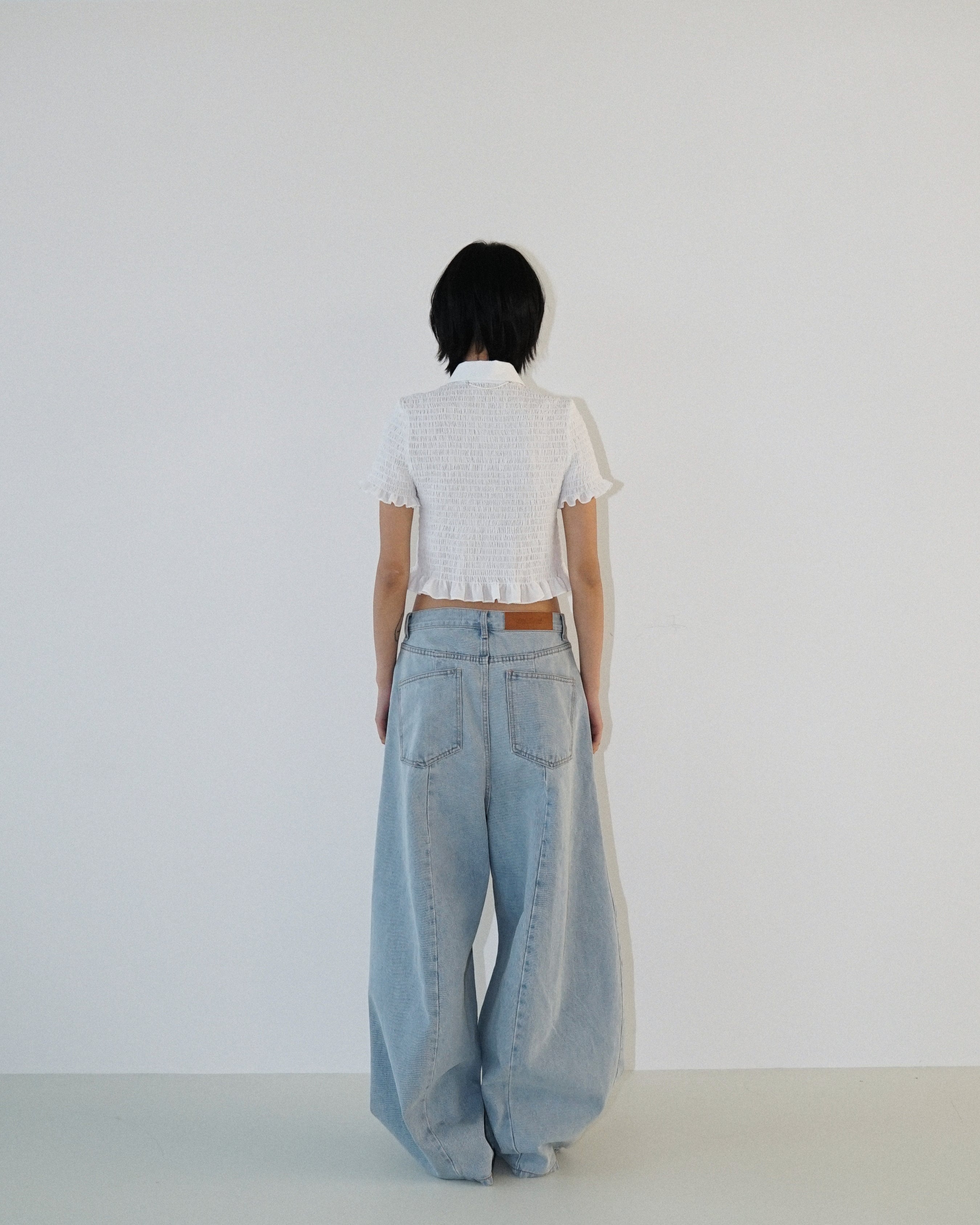 Balloon Denim Pants (Sky Blue)