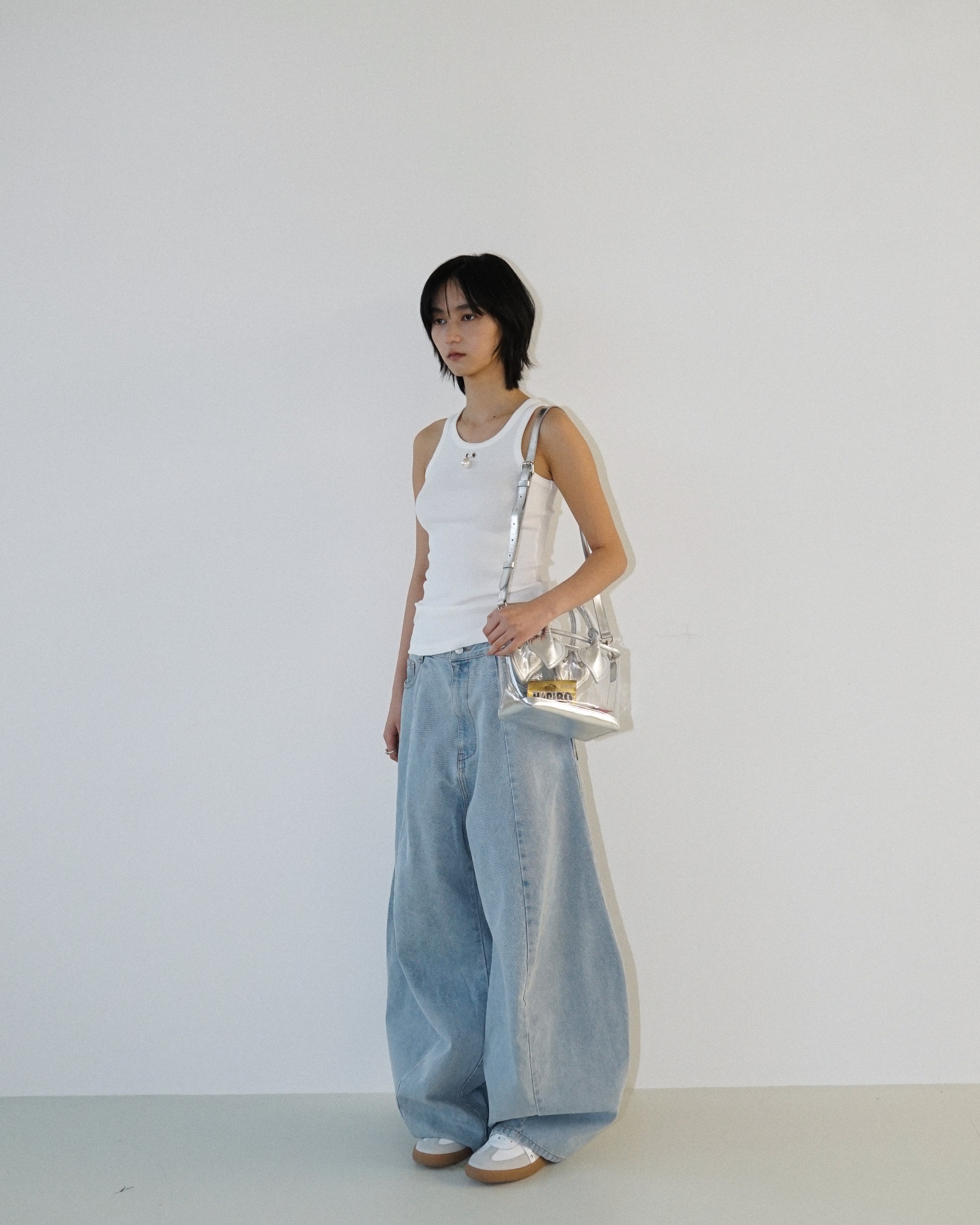 Balloon Denim Pants (Sky Blue)