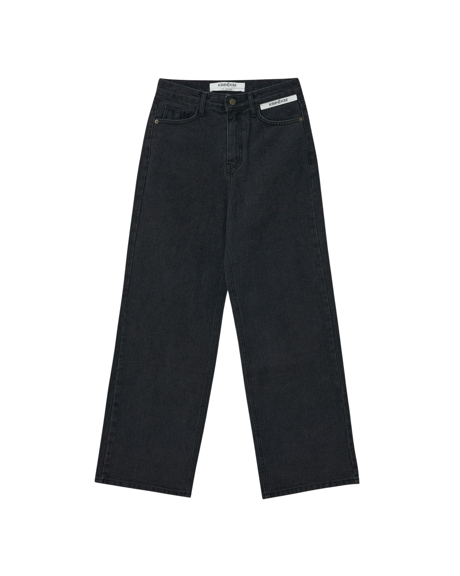Label Wide Denim (Black)