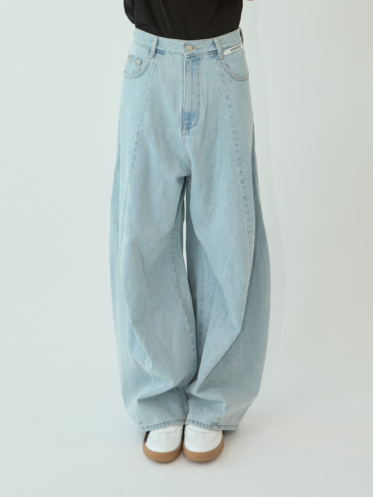 Balloon Denim Pants (Sky Blue)