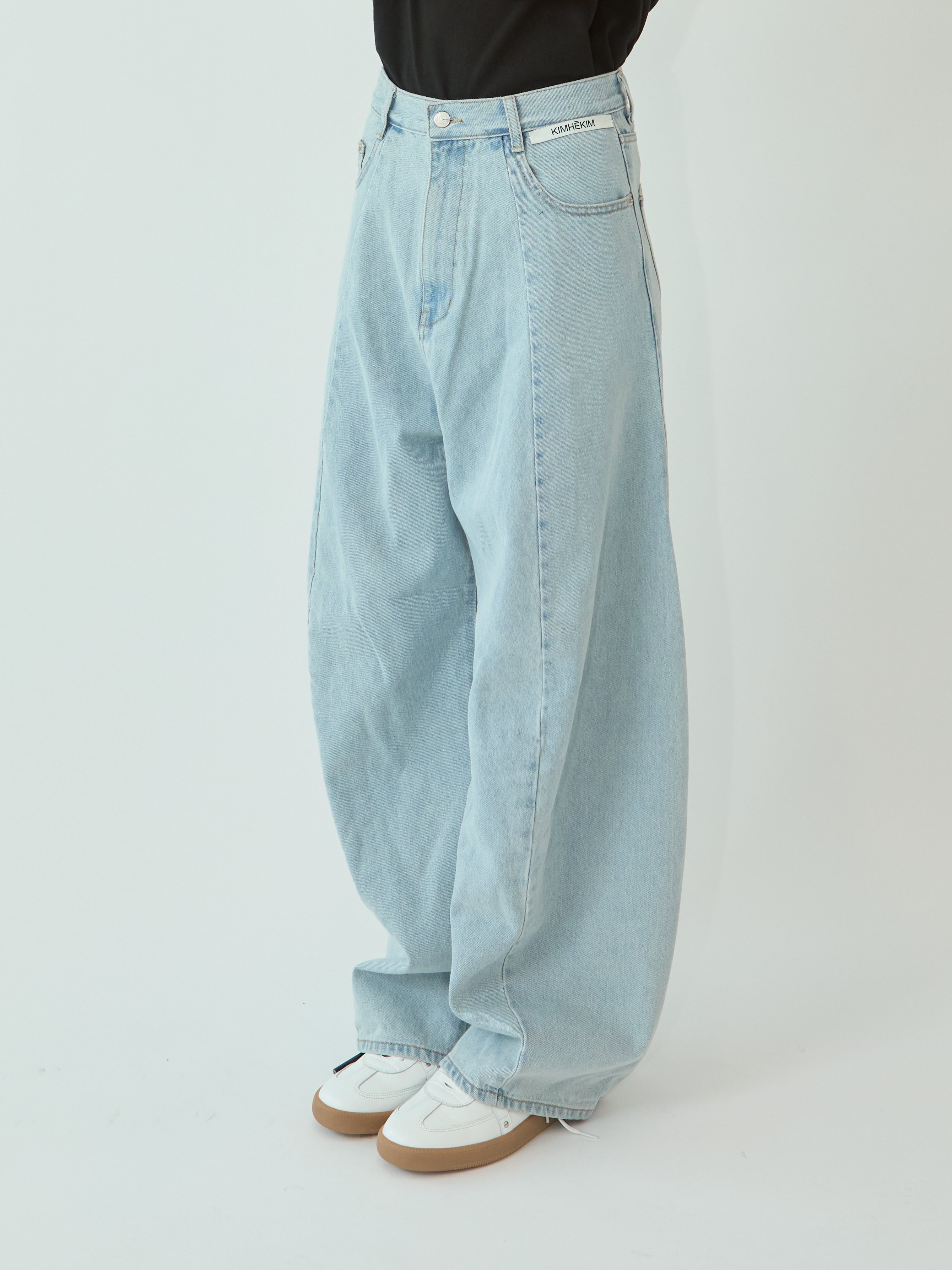 Balloon Denim Pants (Sky Blue)