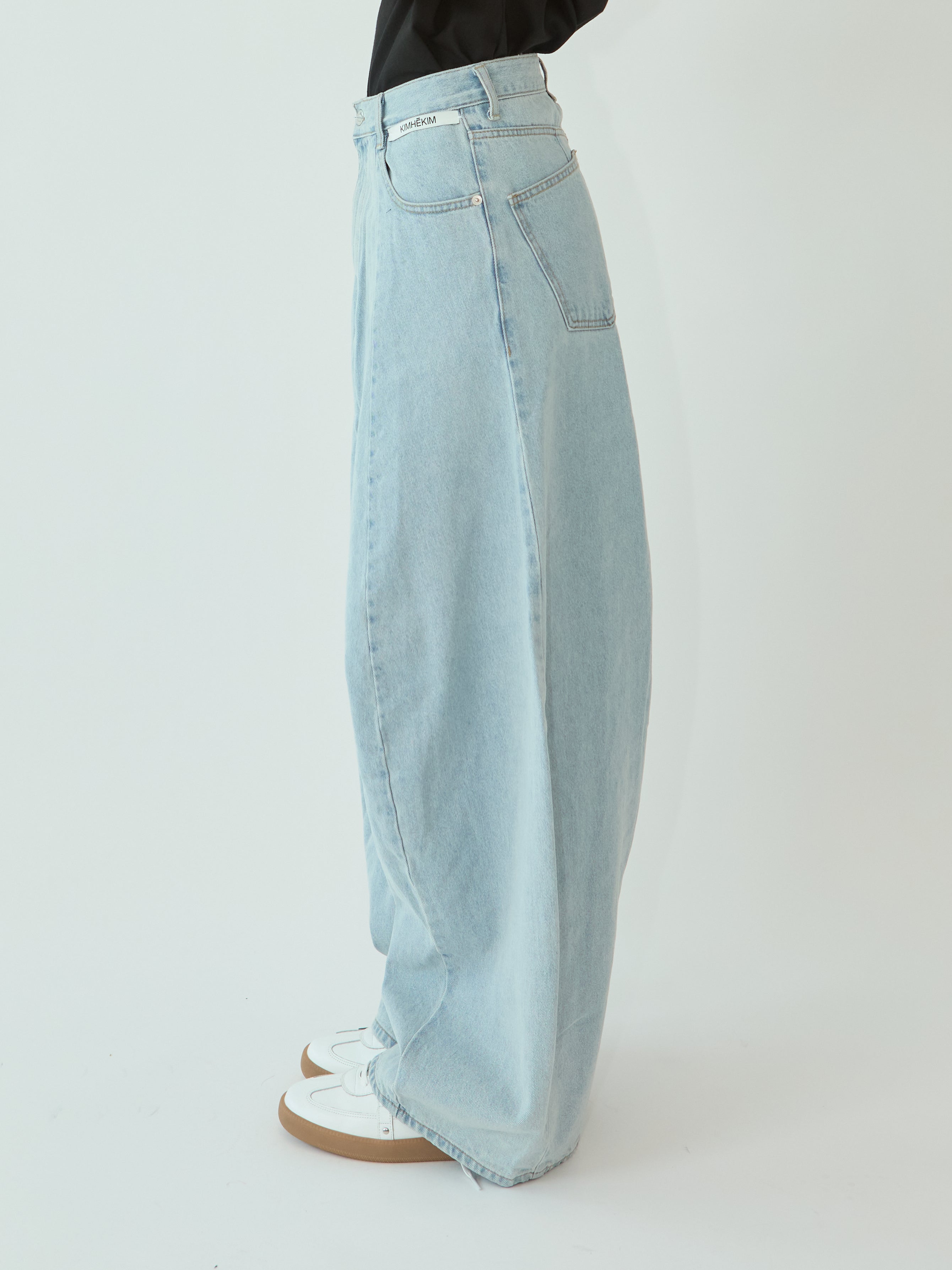 Balloon Denim Pants (Sky Blue)