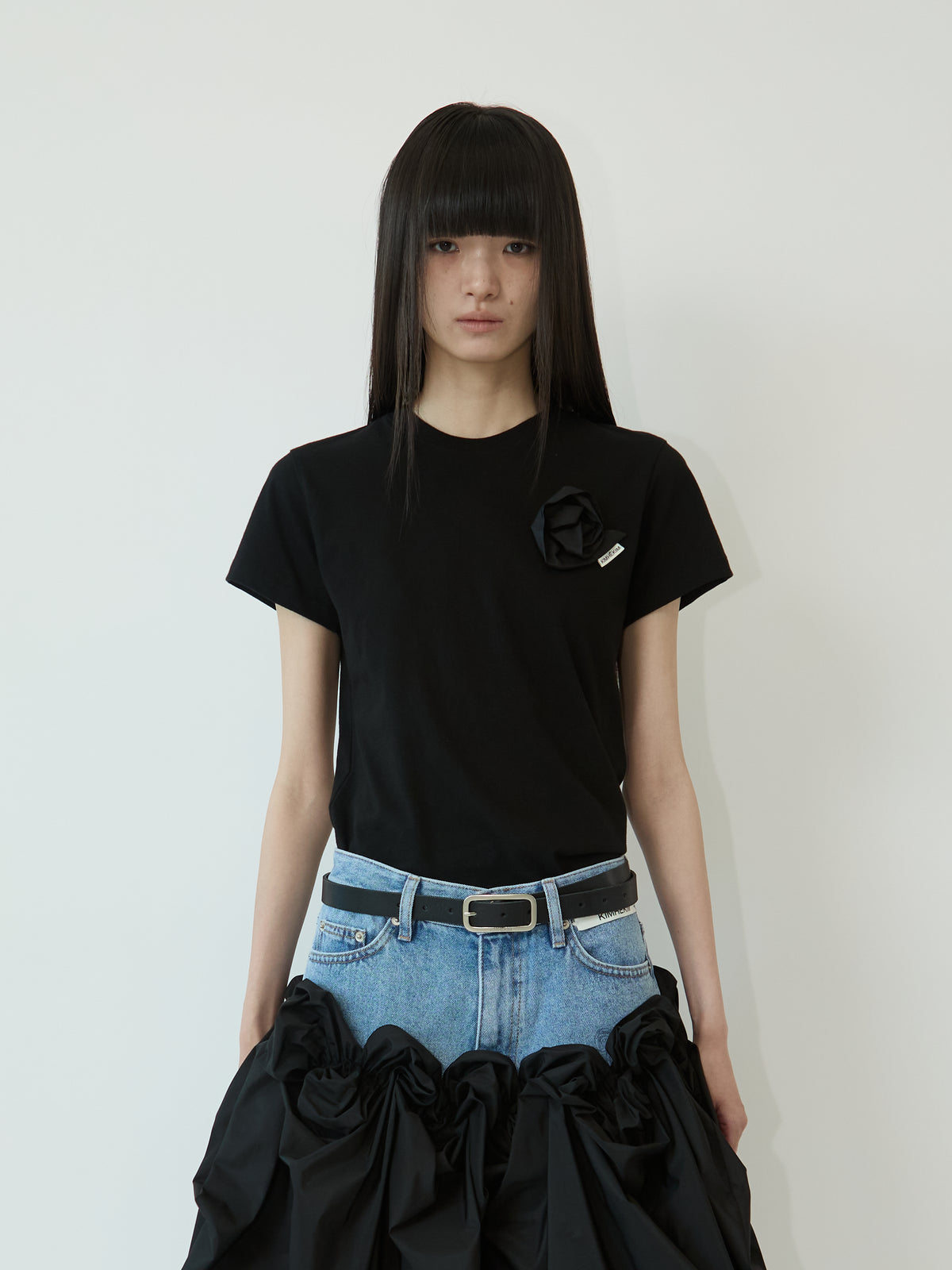 SLIM FIT ROSIE T-SHIRTS (BLACK)