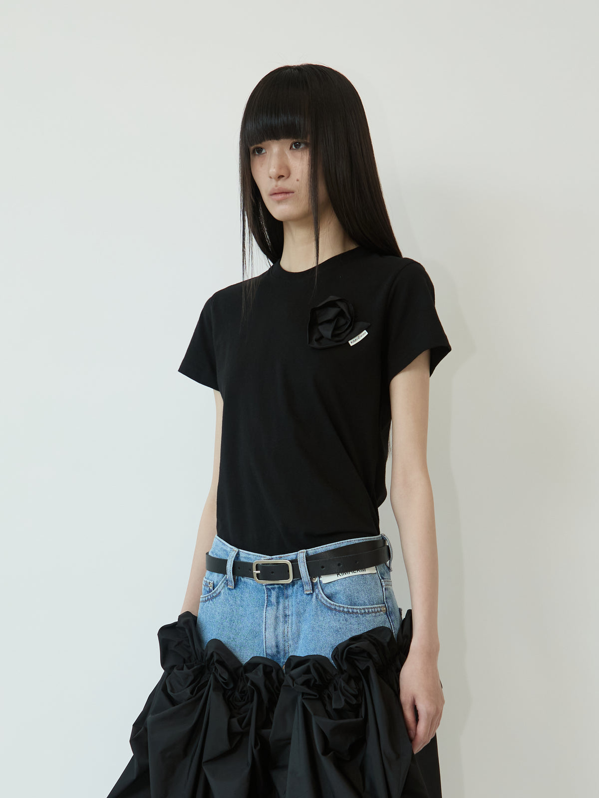 SLIM FIT ROSIE T-SHIRTS (BLACK)