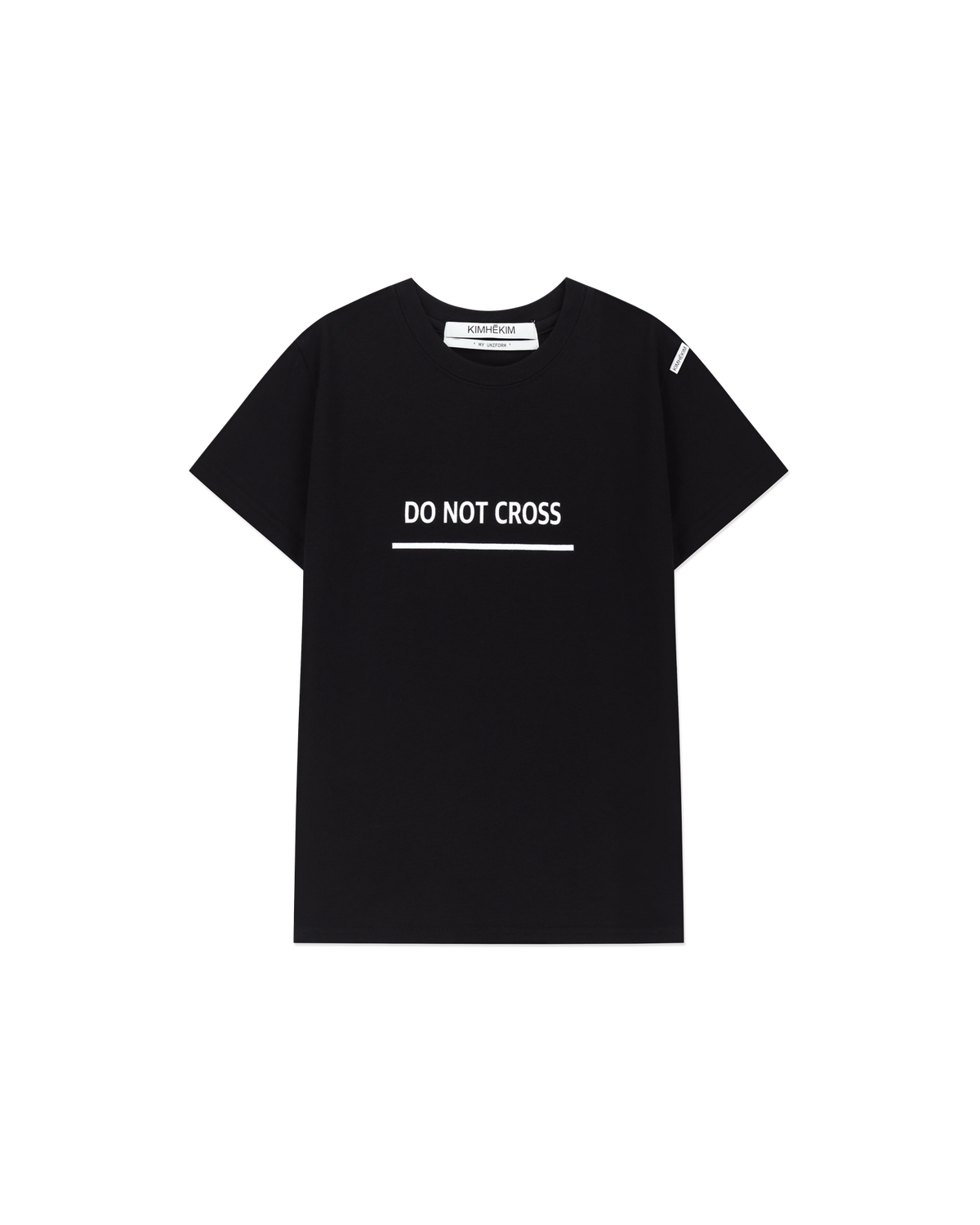 "DO NOT CROSS" SLIM FIT T-SHIRT EN (BLACK)