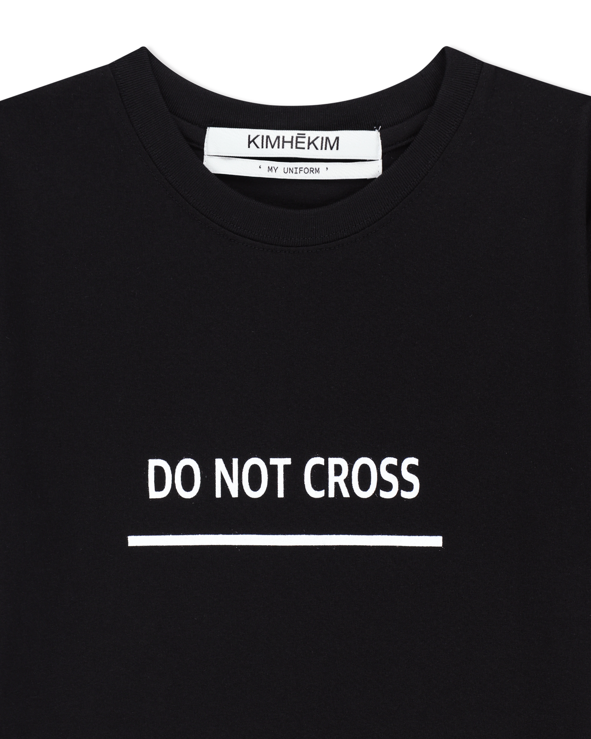 "DO NOT CROSS" SLIM FIT T-SHIRT EN (BLACK)