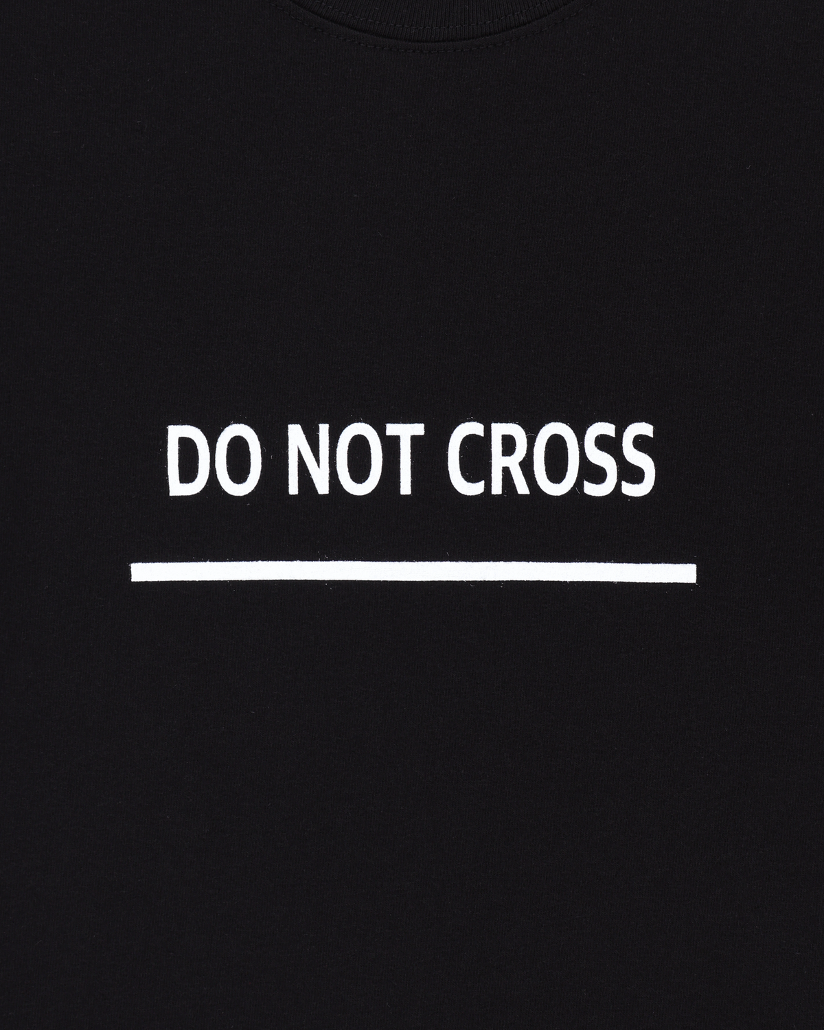 "DO NOT CROSS" SLIM FIT T-SHIRT EN (BLACK)