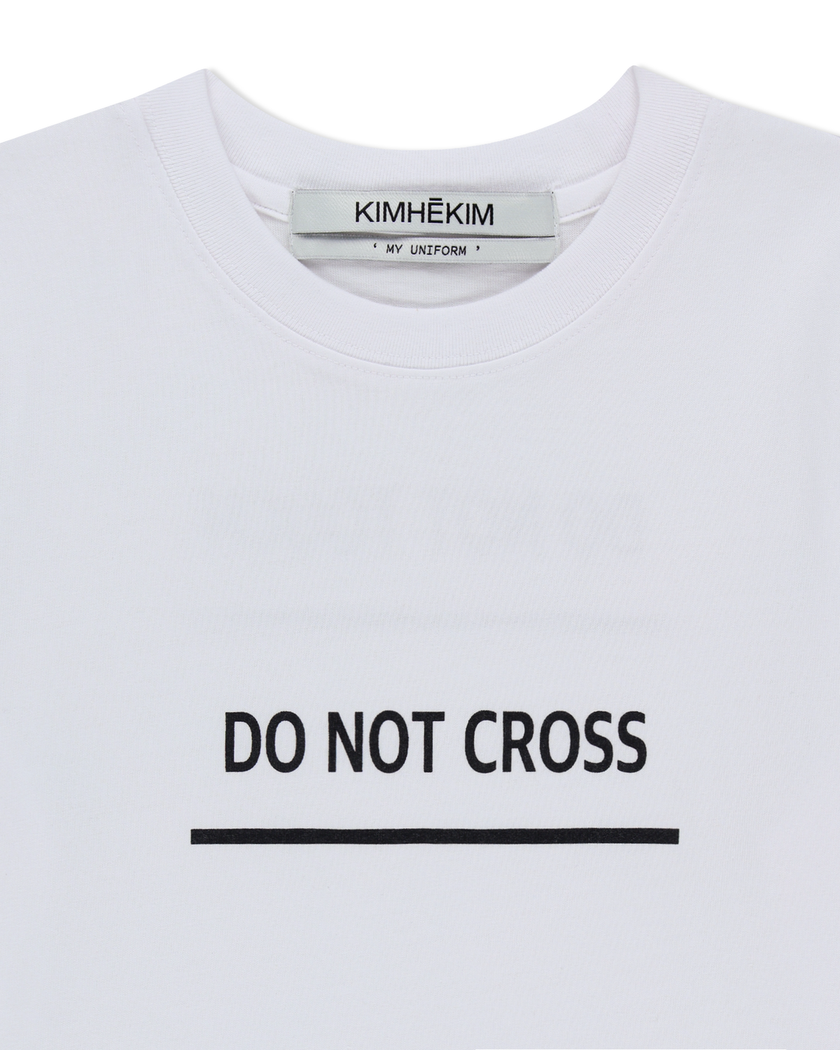 "DO NOT CROSS" SLIM FIT T-SHIRT EN (WHITE)