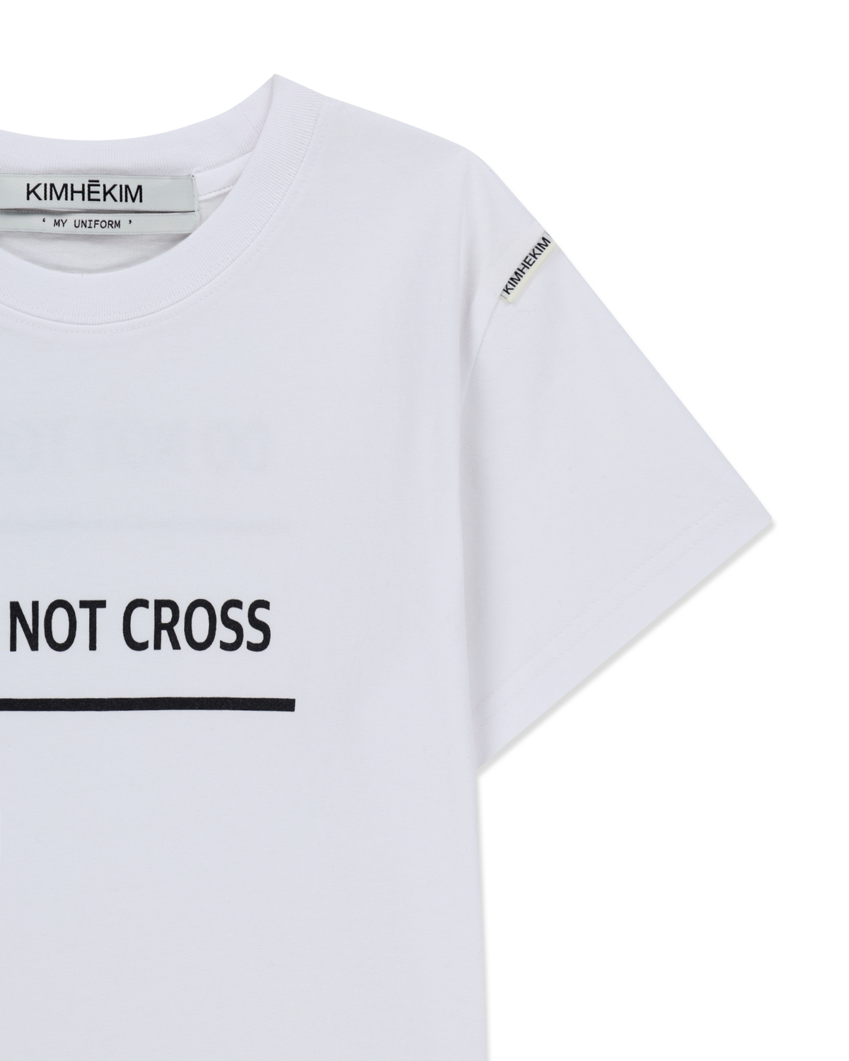"DO NOT CROSS" SLIM FIT T-SHIRT EN (WHITE)
