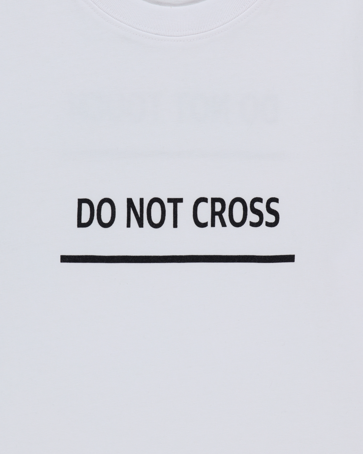 "DO NOT CROSS" SLIM FIT T-SHIRT EN (WHITE)