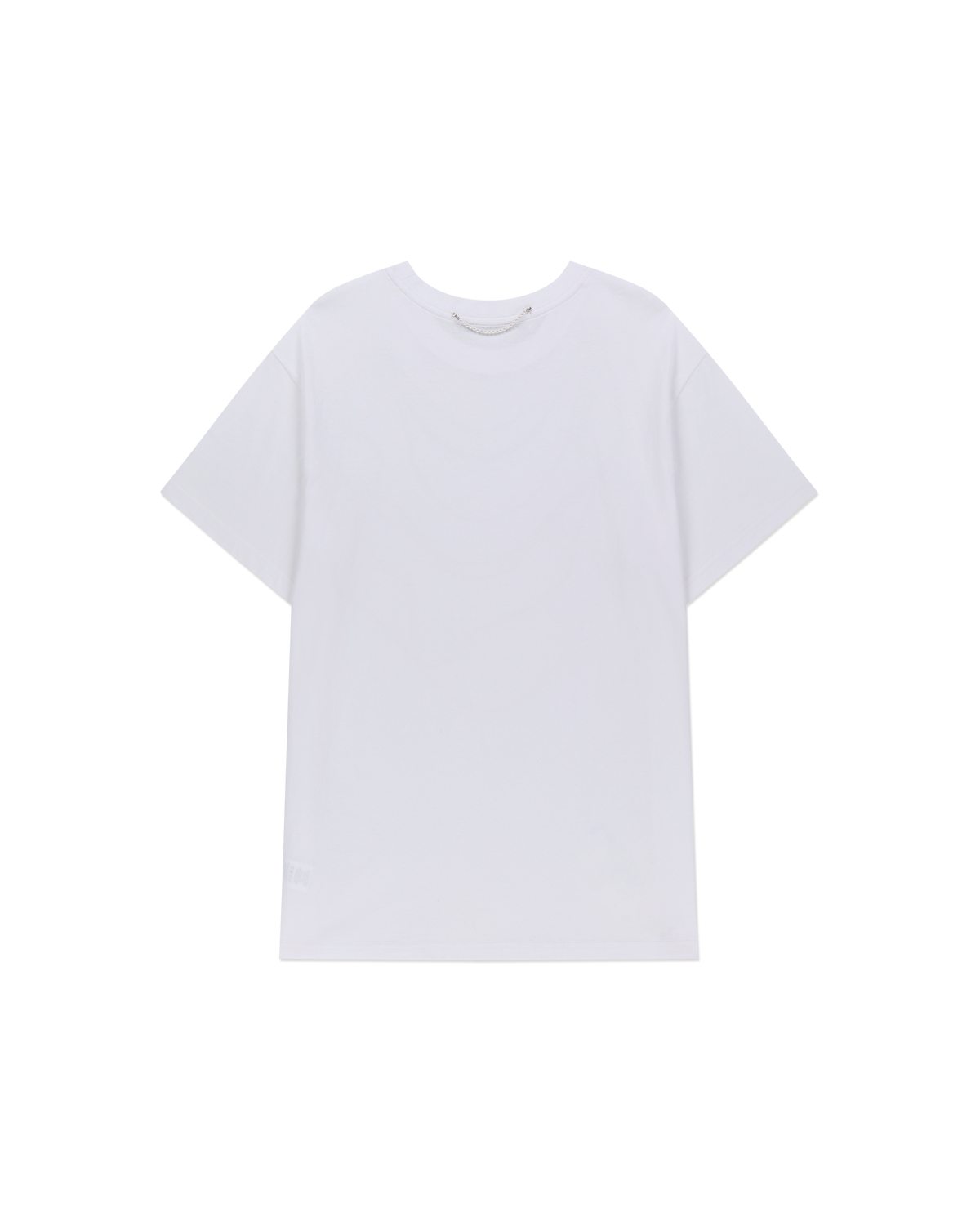 PEARL CHAIN PRINTING OVERSIZED T-SHIRT (WHITE)