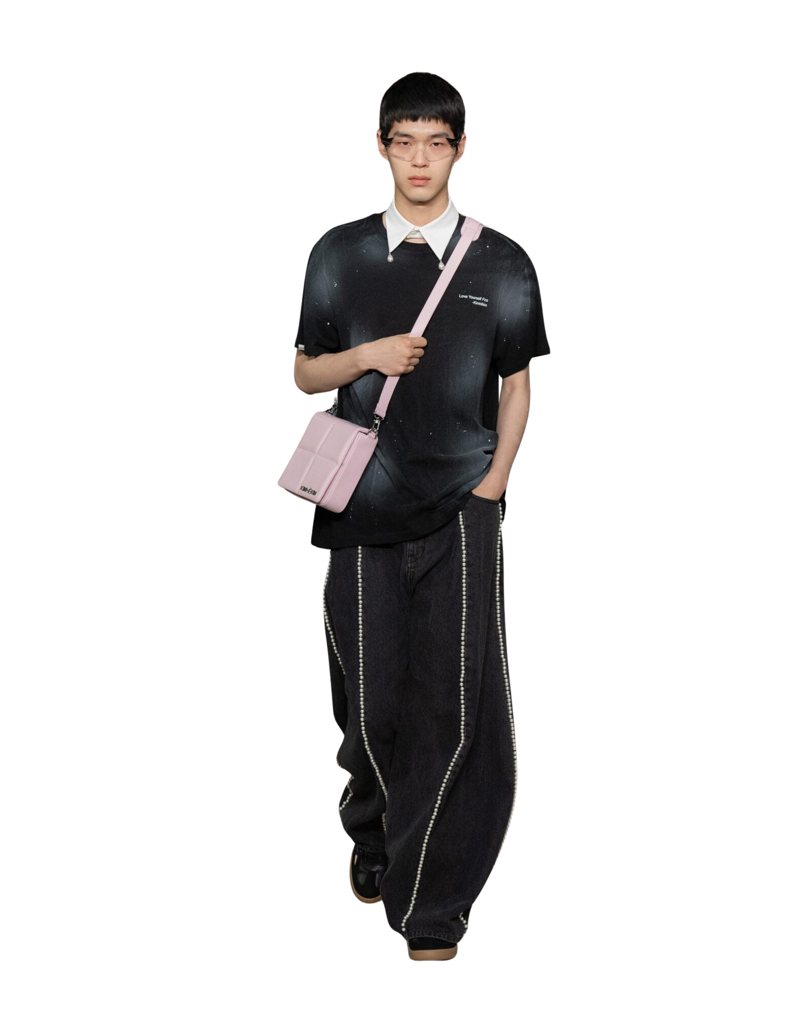 【KIMHEKIM】Spray Dyed T-Shirt Spray Dyed T-Shirt (Black)