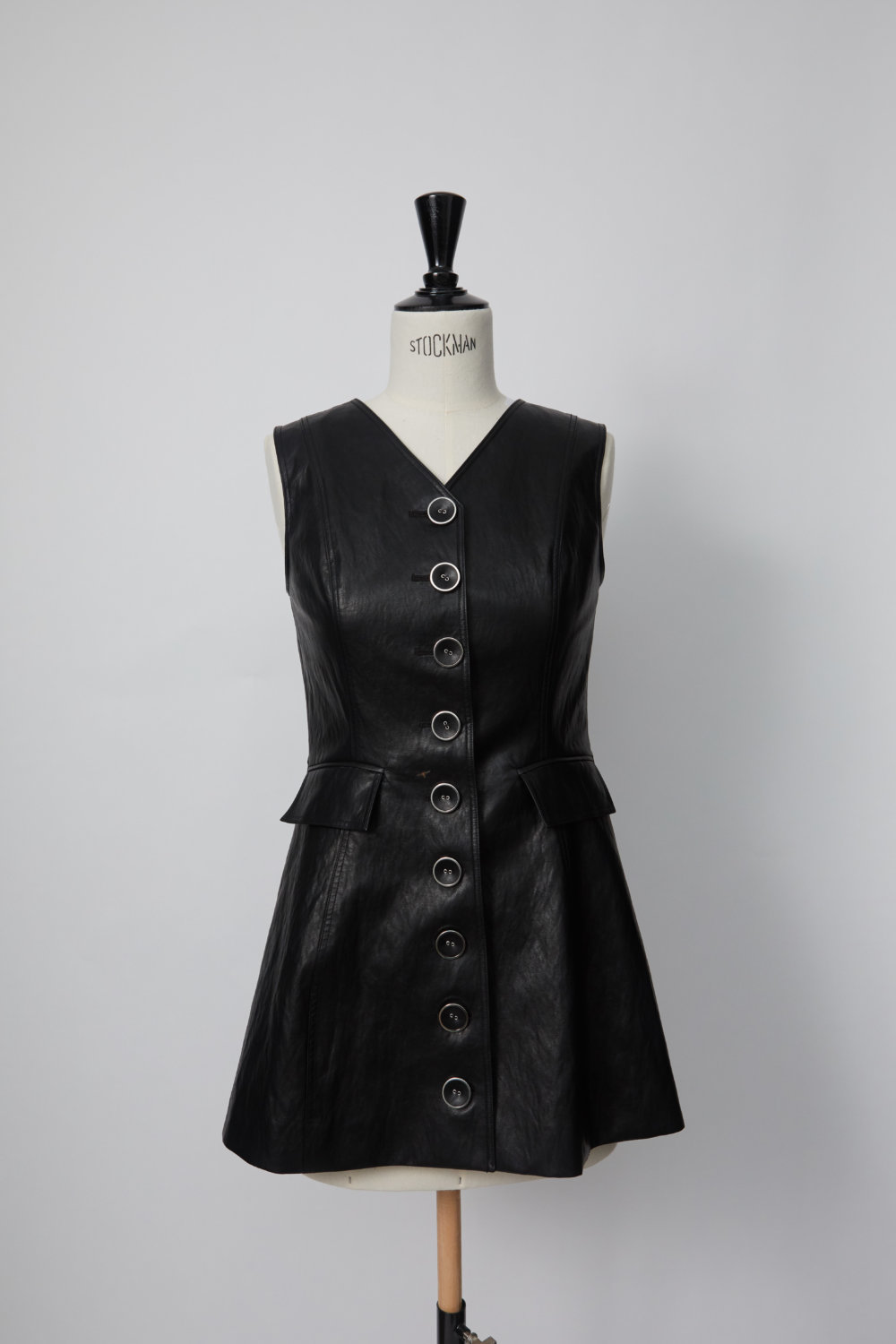 PS22 Emma Vegan-Leather Vest Dress
