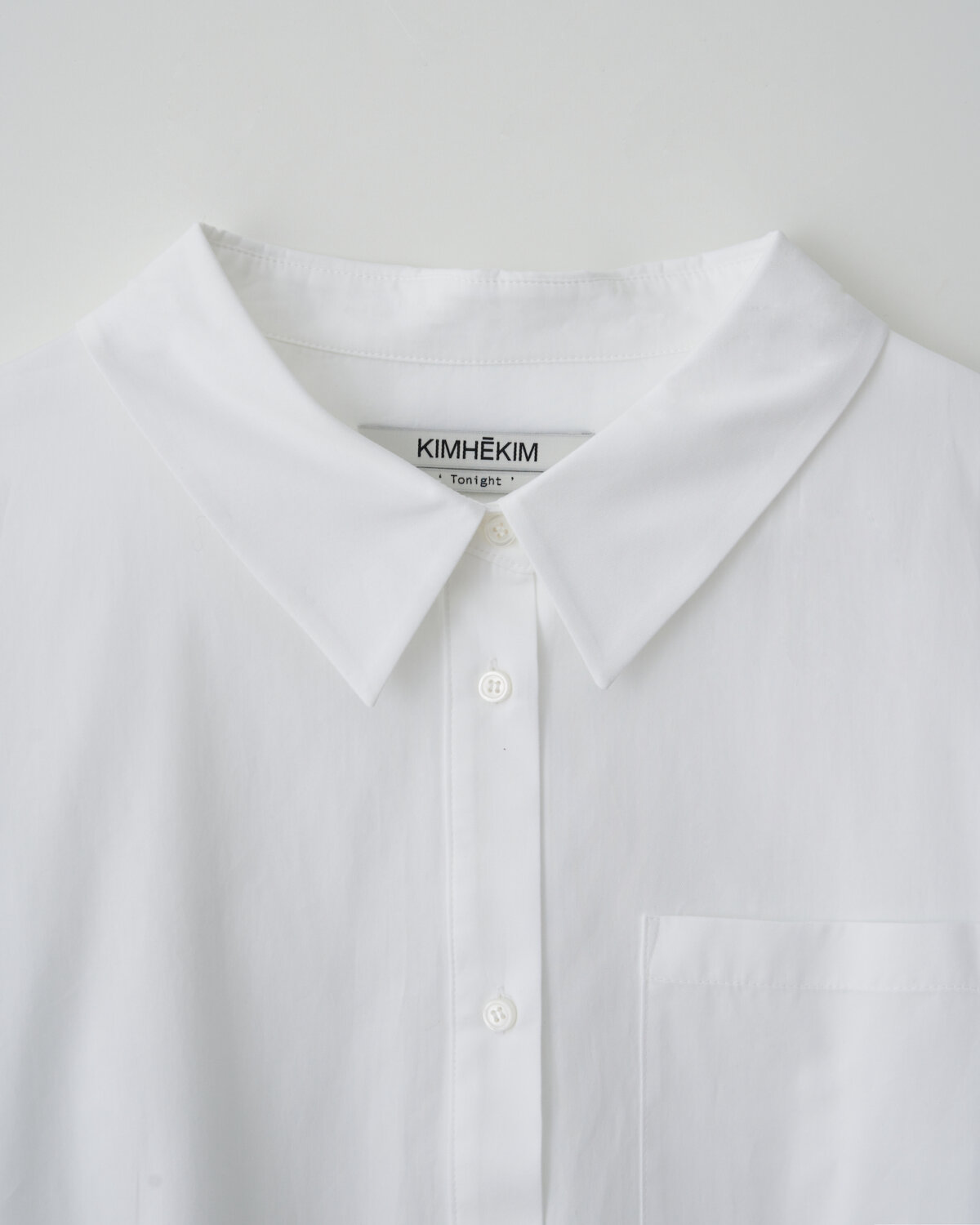 Mary Wide Collar Shirts (White) - Kimhekim